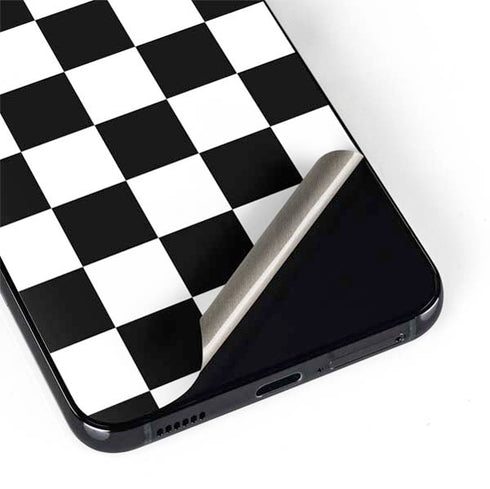 Black and White Checkered Galaxy S22 Plus Skin